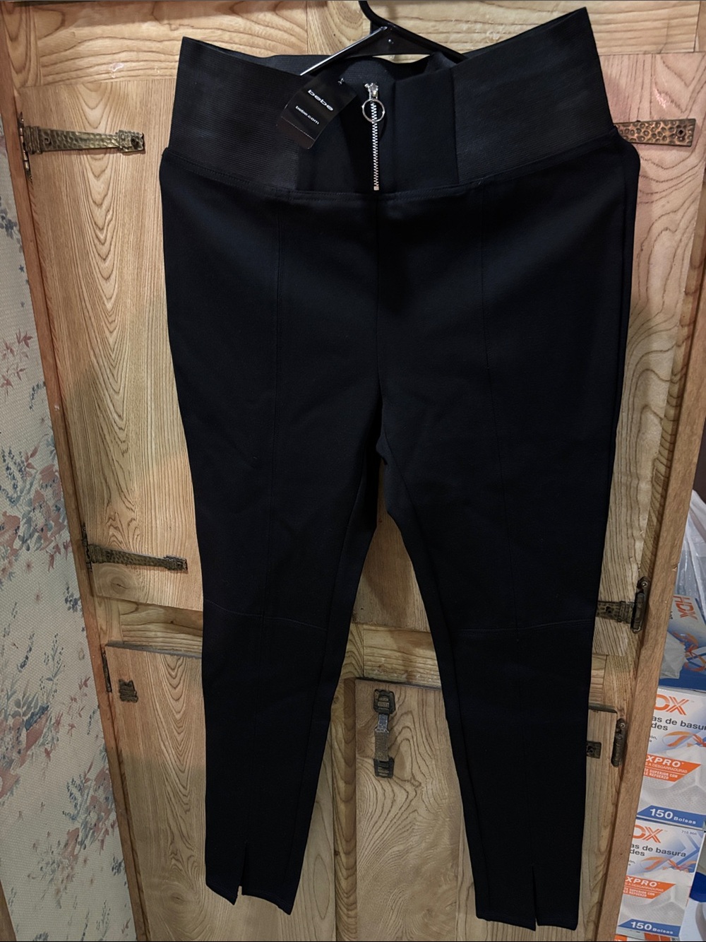 Black bebe leggings size L body shaping great material